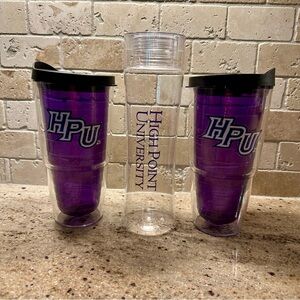 High Point University 24 oz Tervis Tumbler w/lid & HPU reusable water bottle